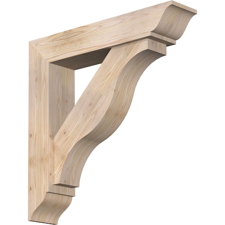 Ekena Millwork Funston Traditional Smooth Bracket w/ Offset Brace, Douglas Fir, 7 1/2"W x 36"D x 36"H BKT0806X36X36FST01SDF